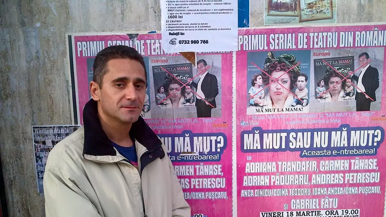 EXCLUSIV/Gabriel Fătu acuză managerul unui teatru că l-a furat. ”Am plătit din buzunar salariile actorilor, am primit în schimb bilete la ordin false”