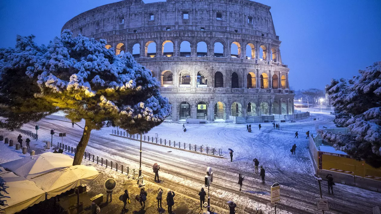 Ninsoare la Roma
