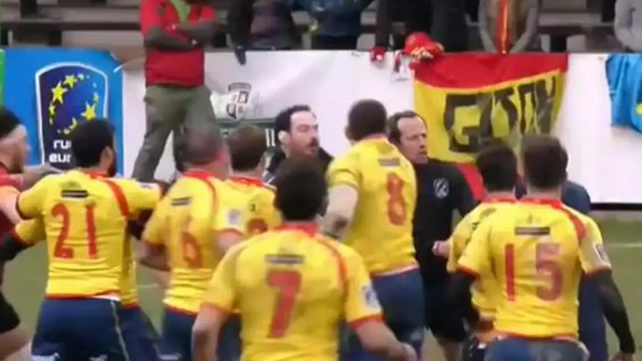 Forurile din rugby investighează prestația arbitrului român Vlad Iordăchescu la meciul Spania - Belgia. Noi imagini: a părăsit stadionul păzit de trupe antitero!