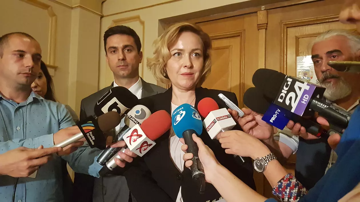 Reacția lui Carmen Dan în scandalul plăuțelor anti-PSD. ministrul de Interne, Carmen Dan, în dialog cu presa