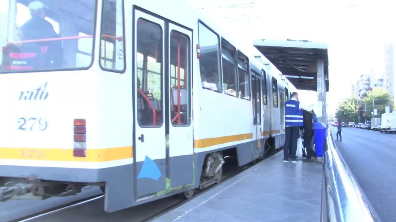 Controlor RATB înjunghiat în stația de tramvai. controlor in stație
