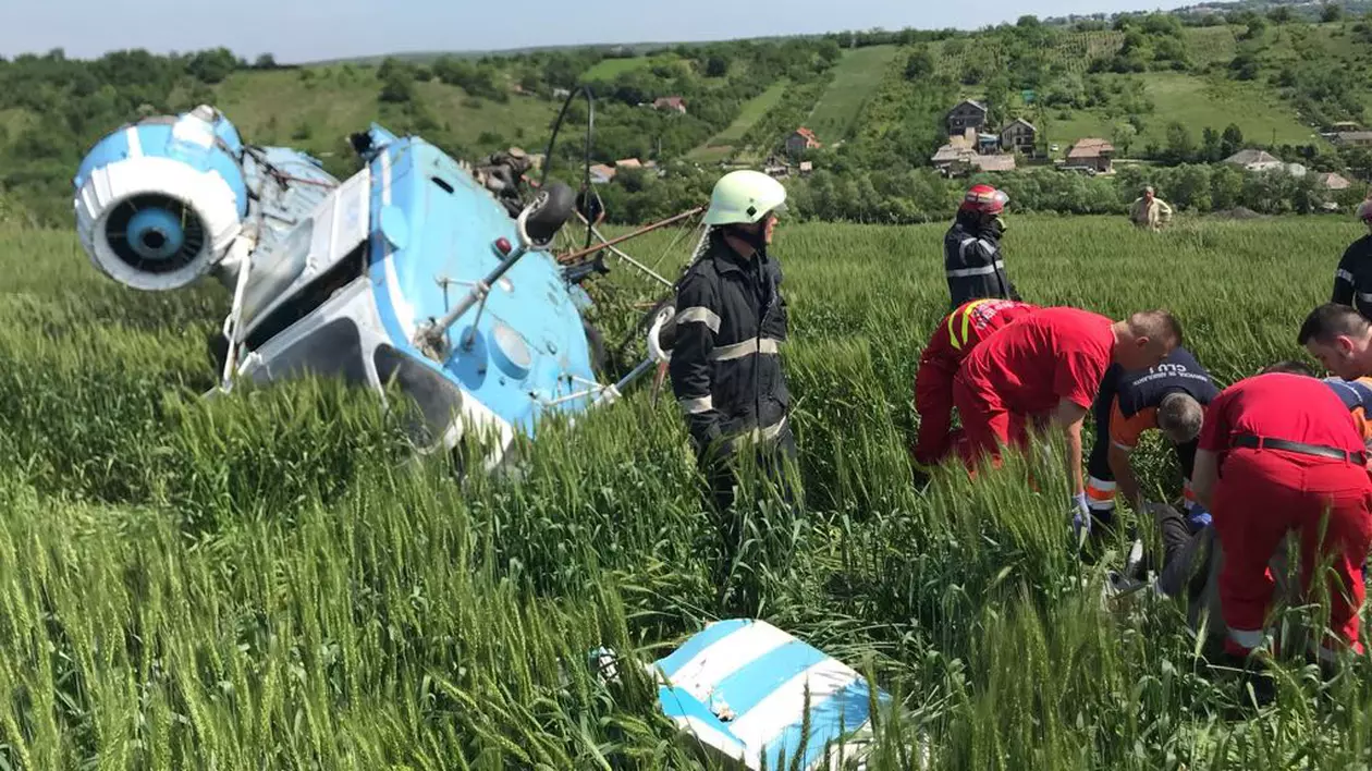 Un elicopter s-a prăbușit lângă Turda, județul Cluj
