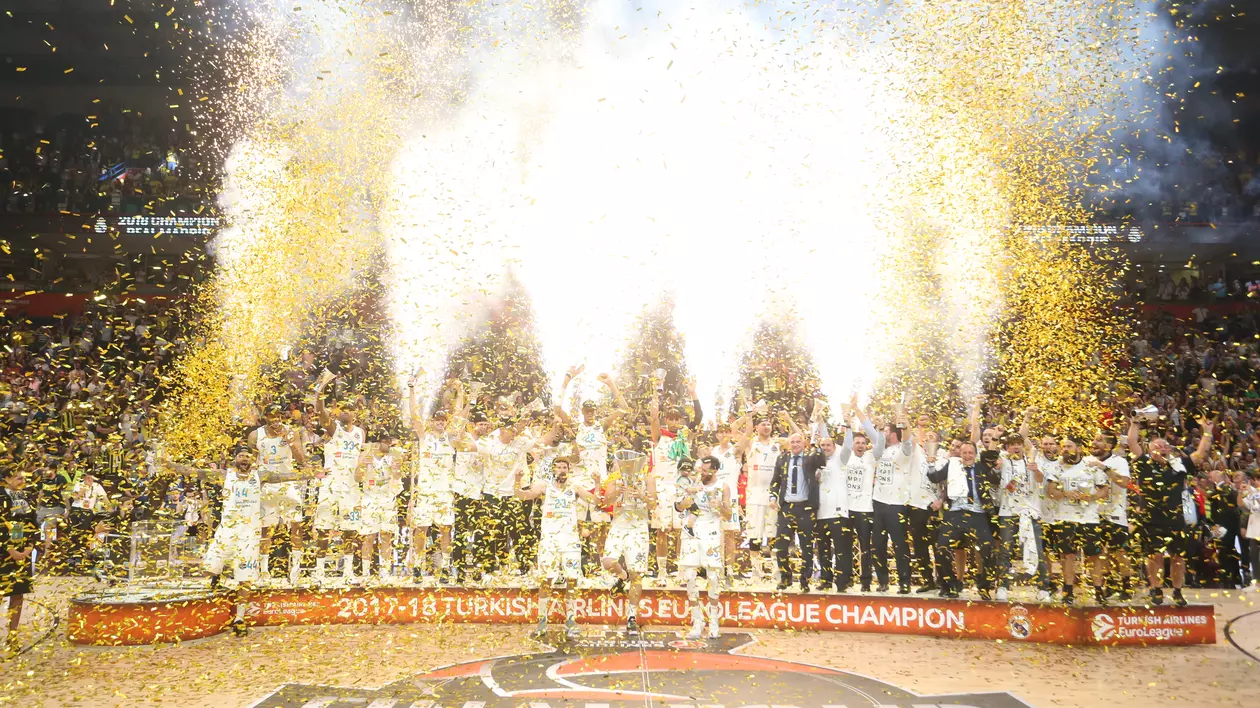 Echipa masculină de baschet Real Madrid, campioană a Europei pentru a zecea oară