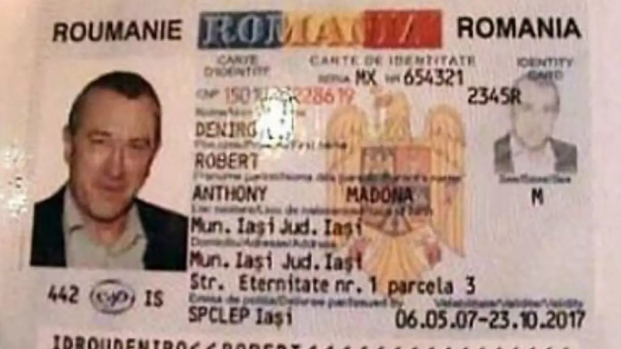 Un bărbat din Iași a falsificat buletinul lui Robert de Niro