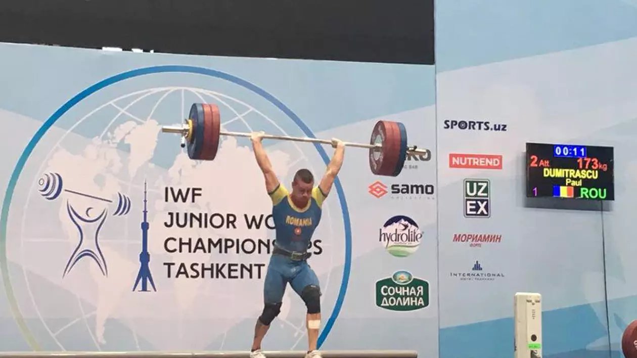 Halterofilul Paul Dumitraşcu, vicecampion mondial de juniori la categoria 69 kg