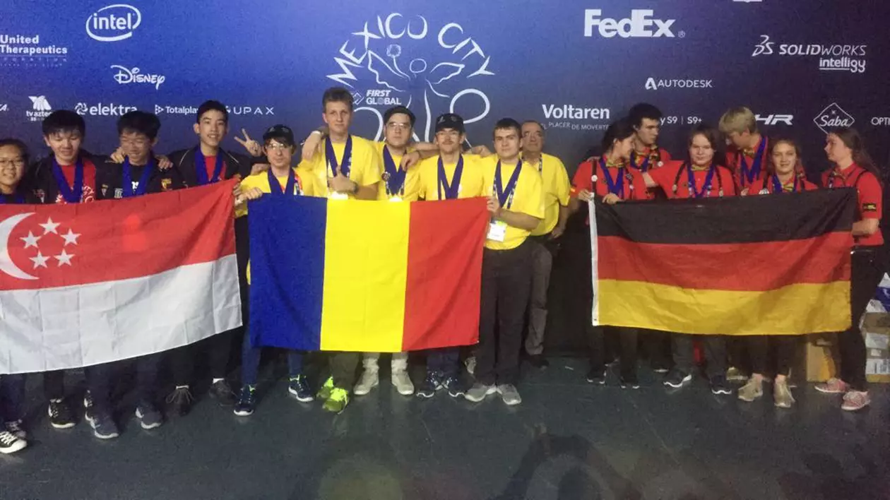 Performanta de exceptie a Romaniei la Olimpiada de Robotica First Global – Mexic 2018  - locul 1 si 5 medalii de aur