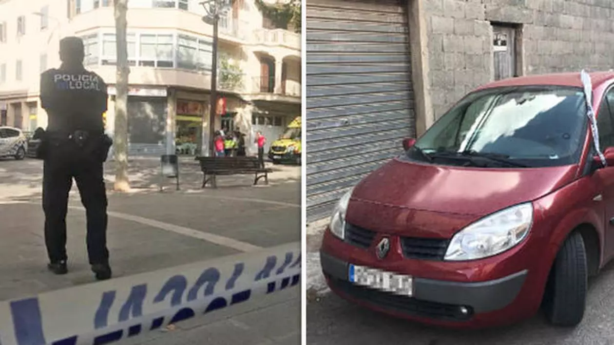 Un spaniol și-a uitat nepoata de 10 luni în mașină. Mașina, un Reanult vișiniu, în care a avut loc tragedia