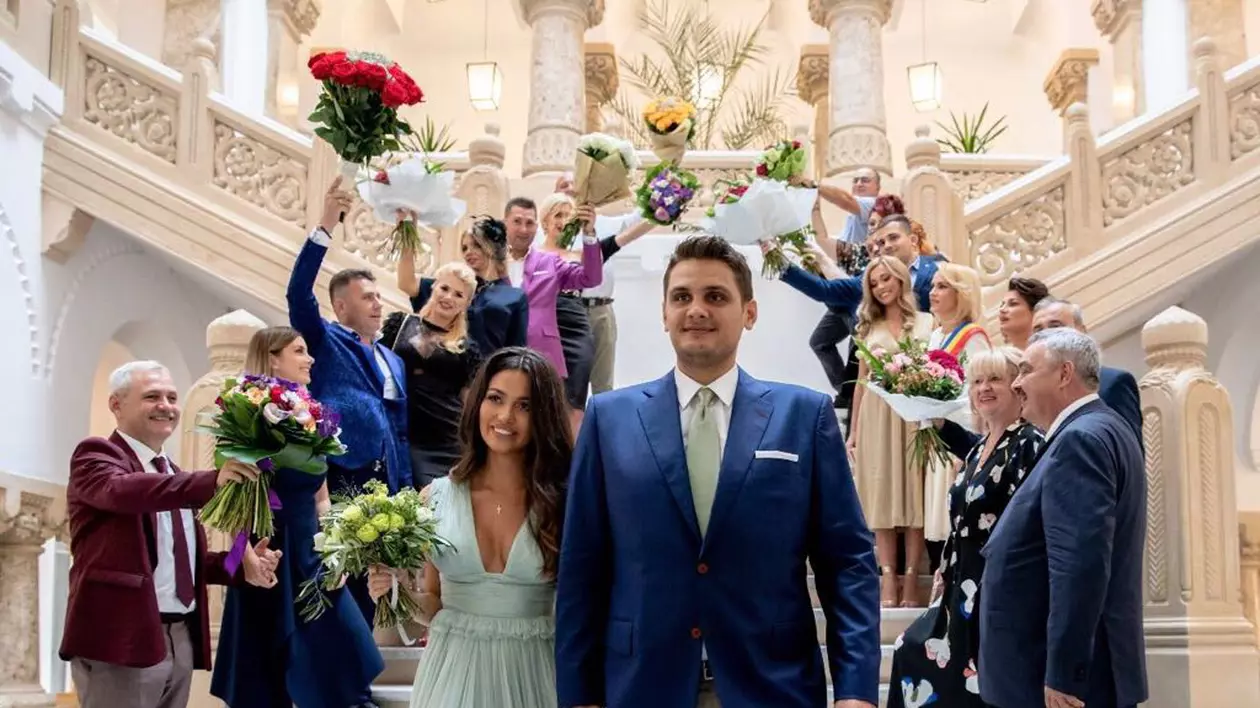 Primele imagini de la nunta lui Dragnea jr.! Ștefan Valentin Dragnea s-a însurat cu Gina Alexandra