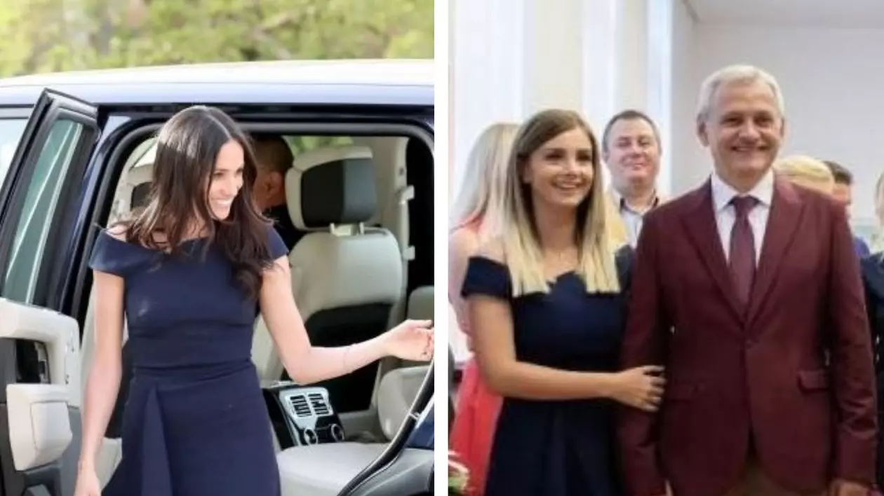 FOTO/ Irina Tănase, iubita lui Dragnea, ţinută ca a lui Meghan Markle. Rochia ducesei de Sussex costă 1.350 de lire