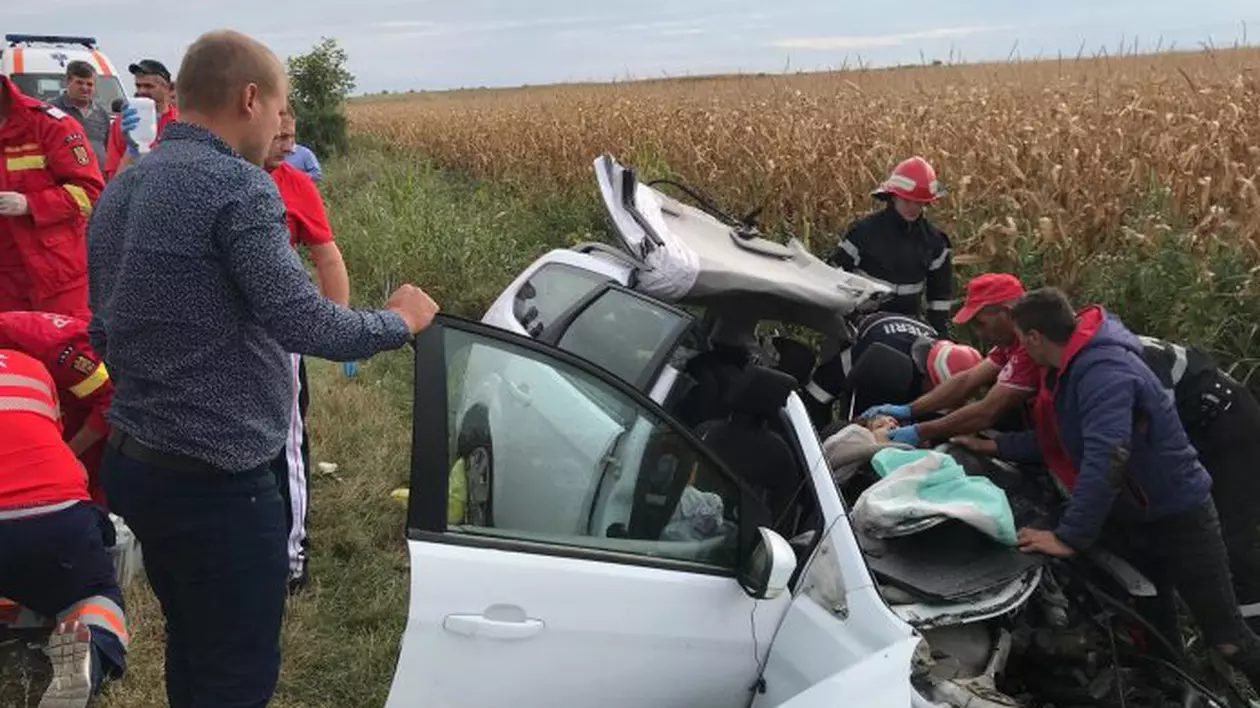 Accident în comuna Pădureni din Vrancea