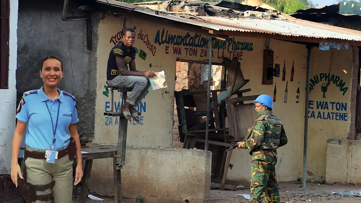 O femeie-jandarm din România, în iadul din mijlocul Africii. Acolo, localnicii își măcelăresc dușmanii cu macetele, îi omoară cu pietre sau îi ard de vii!