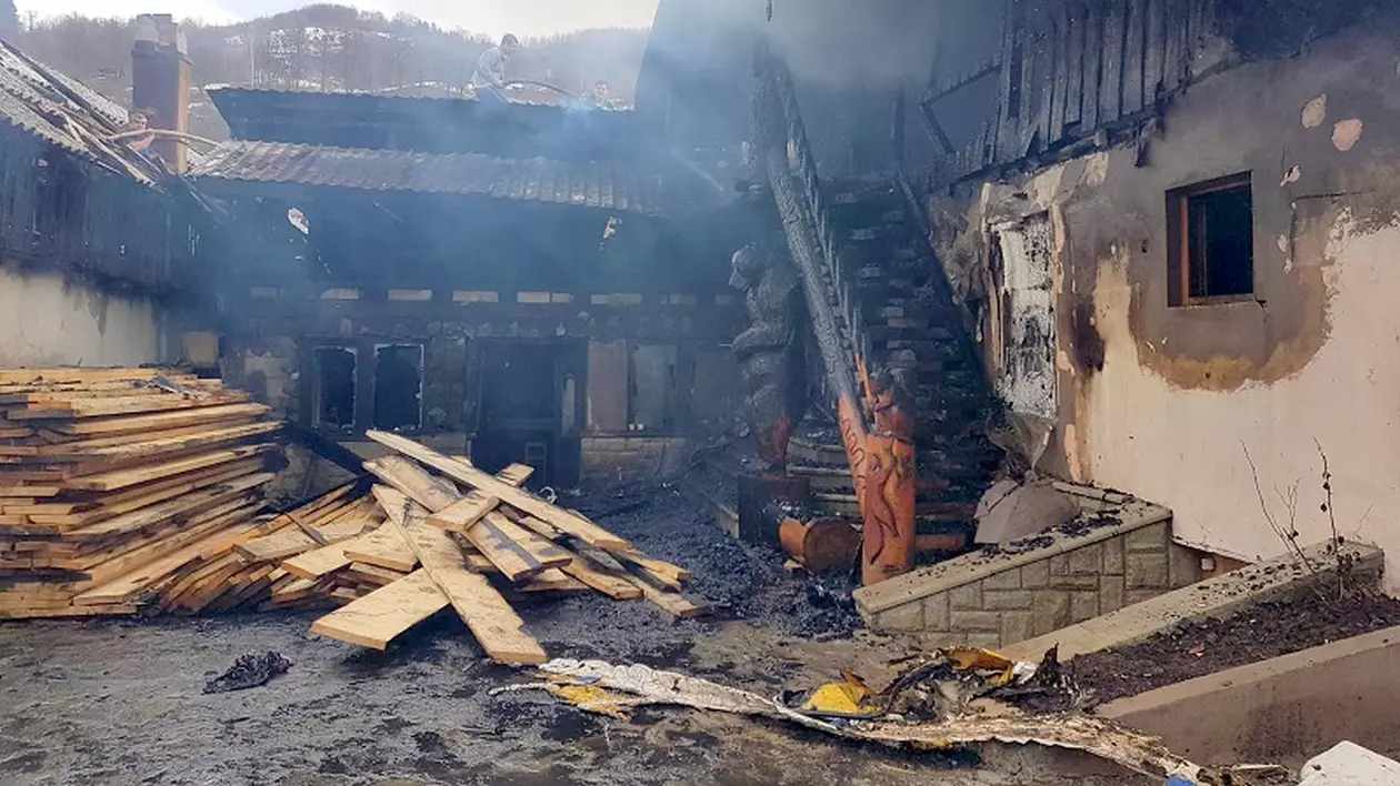 Incendiu în Slănic Moldova