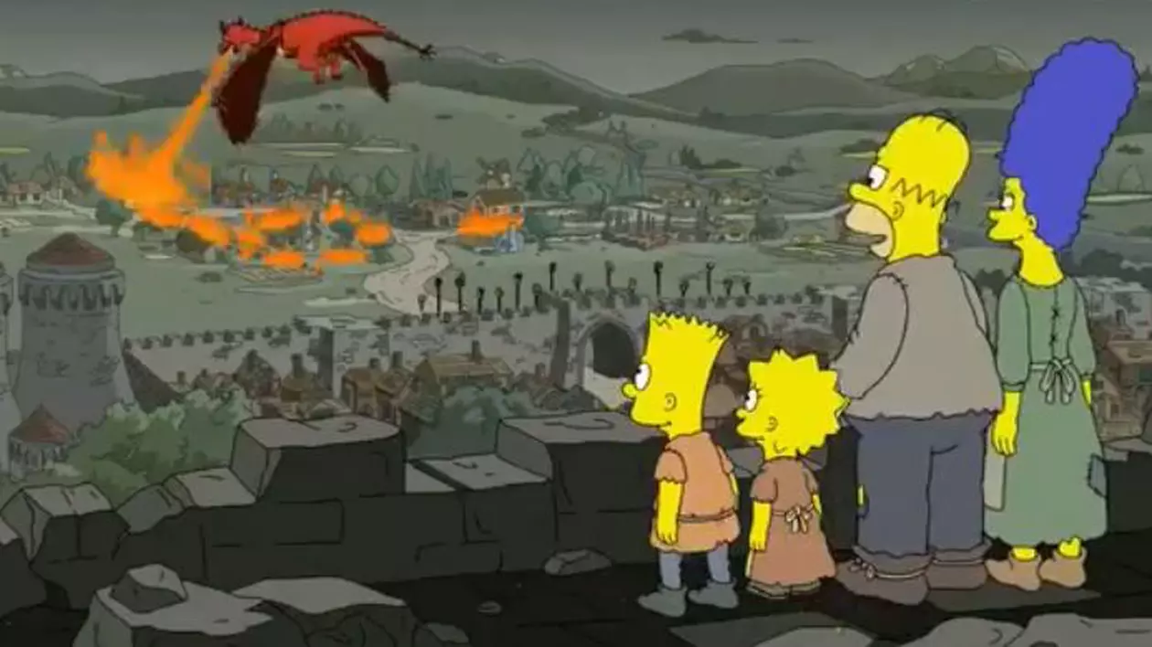 "The Simpsons" a prezis în urmă cu doi ani bătălia de la Kings Landing din serialul "Game of Thrones"