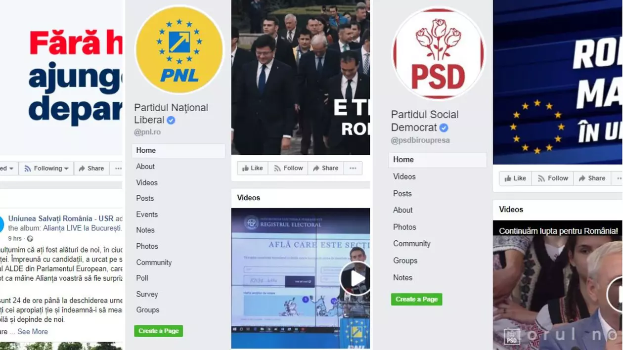 Câți bani au cheltuit USR, PSD și PNL pentru publicitate online, în campania electorală. USR a investit cel mai mult pe Facebook, PNL - pe Google