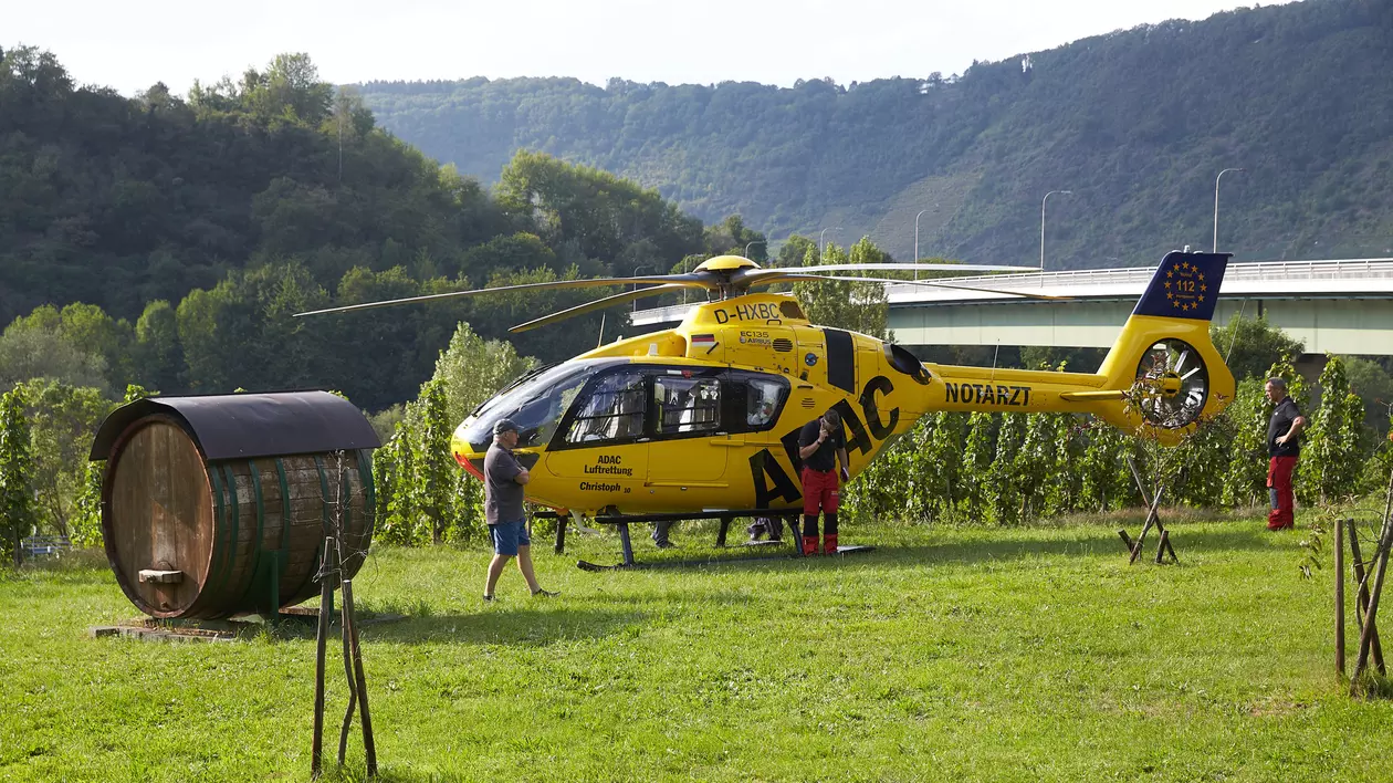 Un elicopter de salvare din Germania s-a încurcat în cablurile de înaltă tensiune (Hepta)