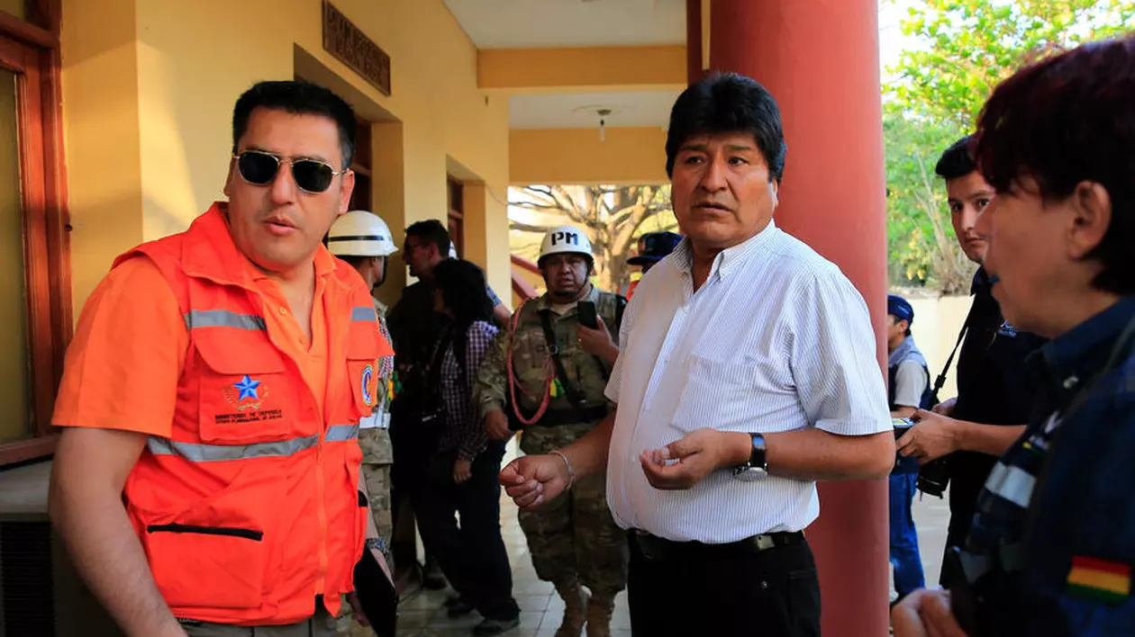 Preşedintele Boliviei, Evo Morales, s-a pierdut o oră în junglă (EPA)