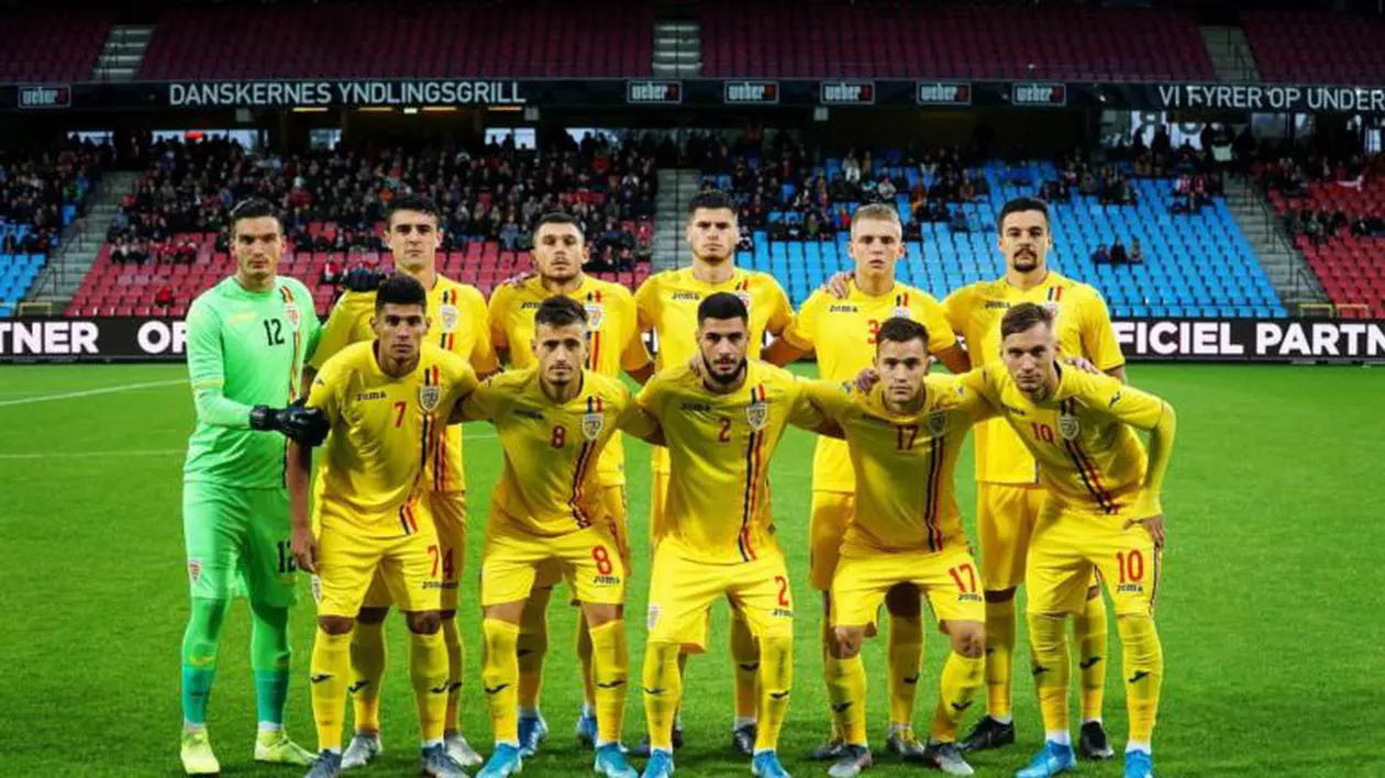 Danemarca - România 2-1, în preliminariile Euro U21 de tineret din 2021. Tricolorii mici și-au revenit în final, dar Coman a ratat un penalty în prelungiri!