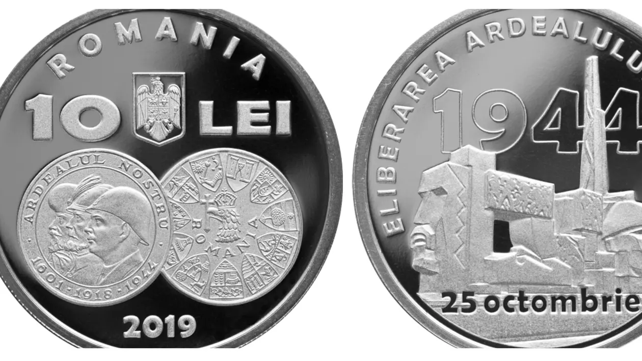 BNR lansează o monedă de argint pentru a celebra 75 de ani de la eliberarea Ardealului de Nord