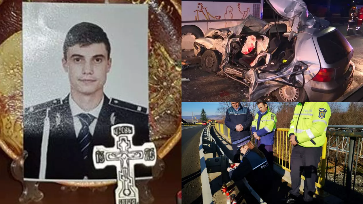 Polițistul care a murit în accidentul din Bistrița din cauza vitezei avea doar 22 de ani. Mesajul sfâșietor, publicat de mama tânărului