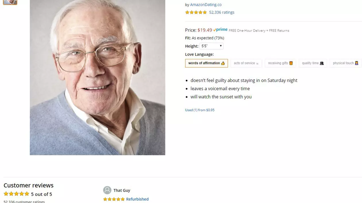 FAKE AMAZON DATING WEBSITE