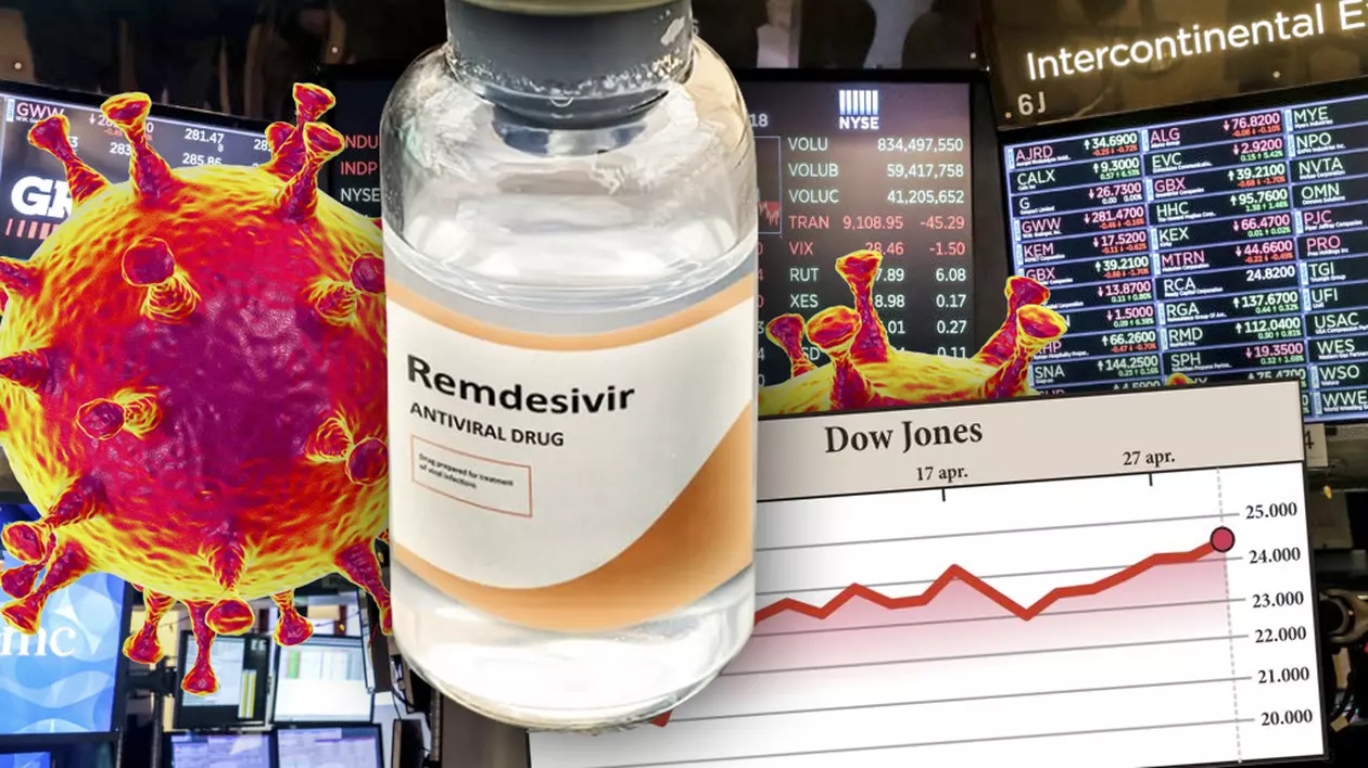 Bursele lumii reacționează după veștile bune de pe frontul COVID-19. Ce face medicamentul Remdesivir, anunțat de americani ca “primul care poate bloca virusul”