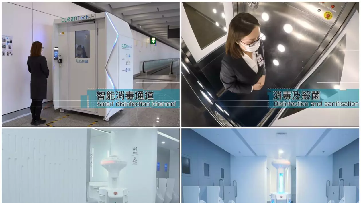 Aeroportul din Hong Kong testează cabine de dezinfectare care ar putea fi utilizate pentru pasageri