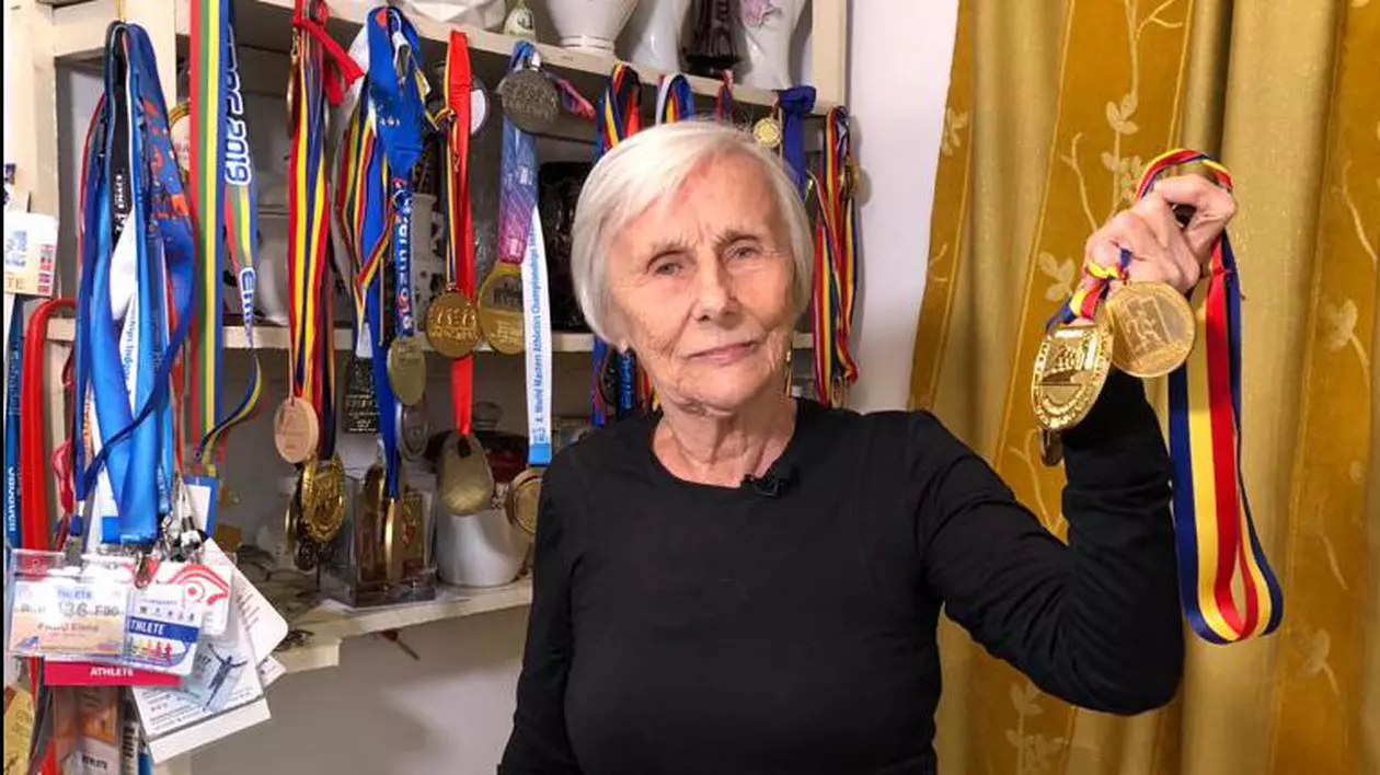 La 94 de ani, Elena Pagu se pregătește pentru Mondialul de atletism din 2021. “Fără medicamente, doar cu câte un pahar cu vin”