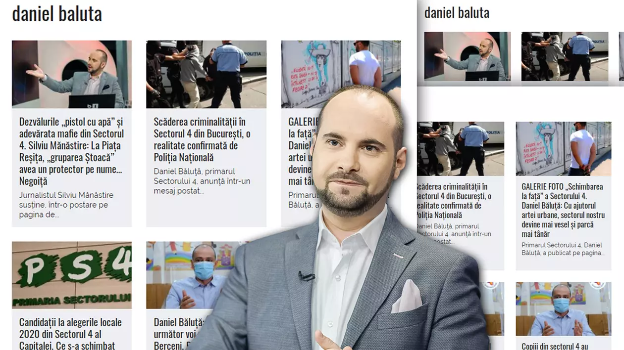 Site-ul lui Silviu Mănăstire apără clanurile din sectorul 4 și scrie articole cu titlul: “Daniel Băluță: Cu ajutorul artei urbane, sectorul nostru devine mai vesel și parcă mai tânăr”