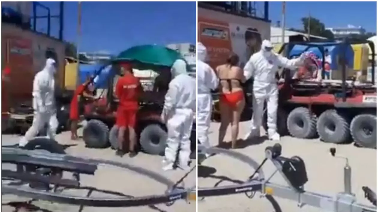 Intervenție cu șenilata la Eforie Nord, după ce o turistă de 28 de ani a acuzat simptome de COVID
