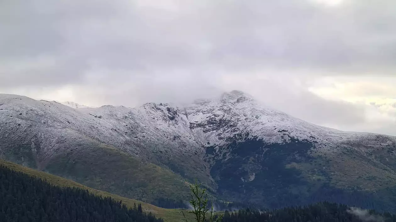 VIDEO | Transalpina, acoperită cu un strat de zăpadă, după prima ninsoare