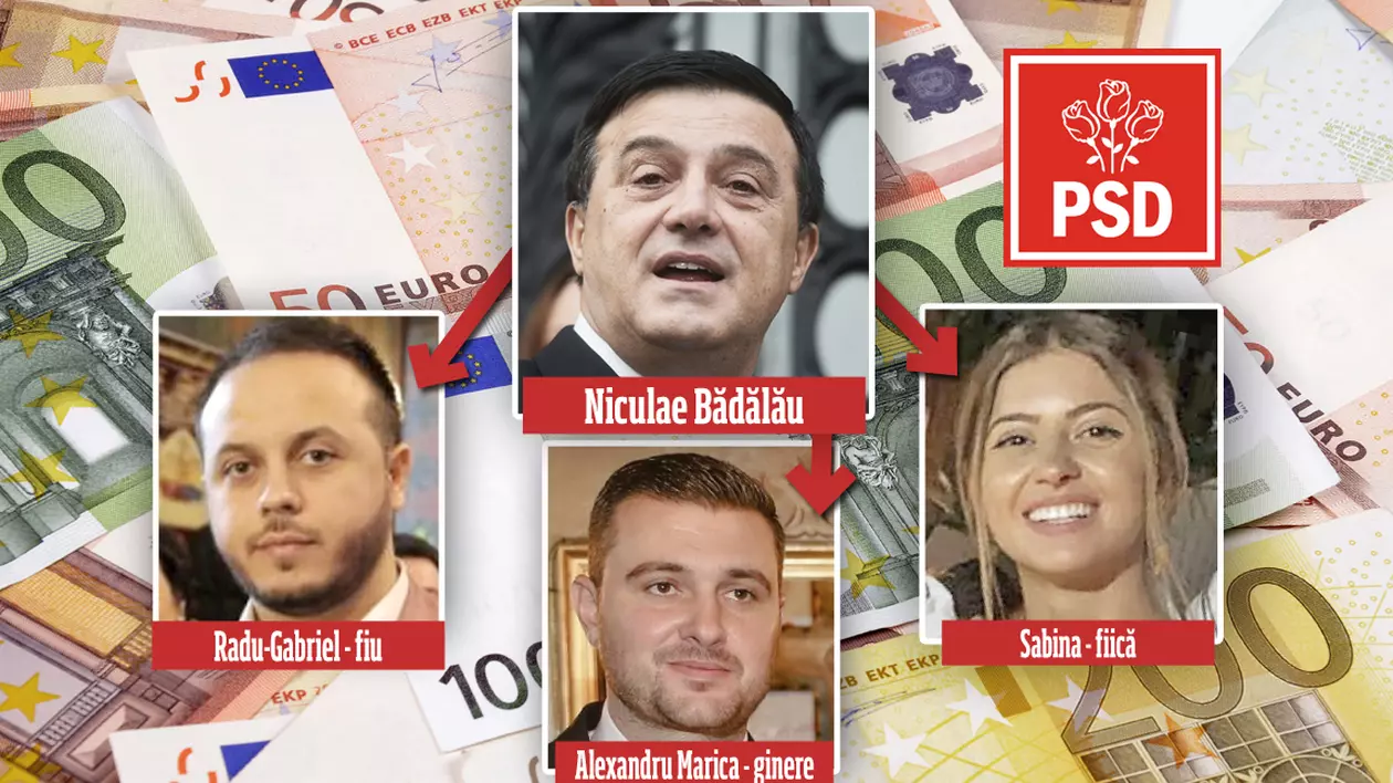 Fiul, fiica și ginerele vicepreședintelui Curții de Conturi Niculae Bădălău fac afaceri cu statul, iar contractele sunt verificate tot de membri ai PSD
