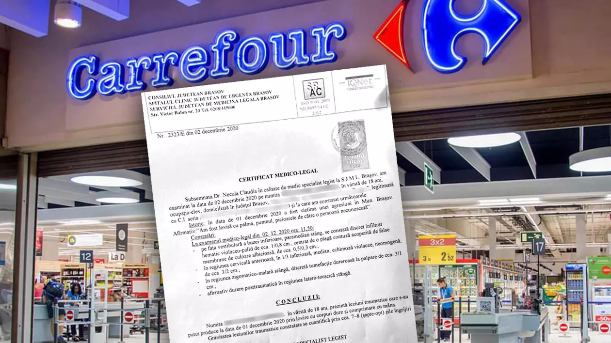 Cazul tinerei agresate de agenții de pază într-un Carrefour. Avocata: „O acuză că a furat produse de 77 de lei. A fost bătută și discriminată doar pentru că e de etnie”