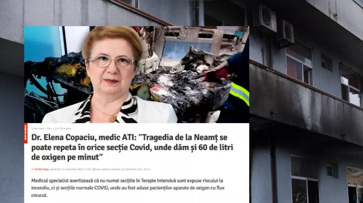 Incendiul de la „Balș” și avertismentul ignorat al unui medic: „Dăm și 60 de litri de oxigen pe minut”. Ce se întâmplă în saloanele COVID?