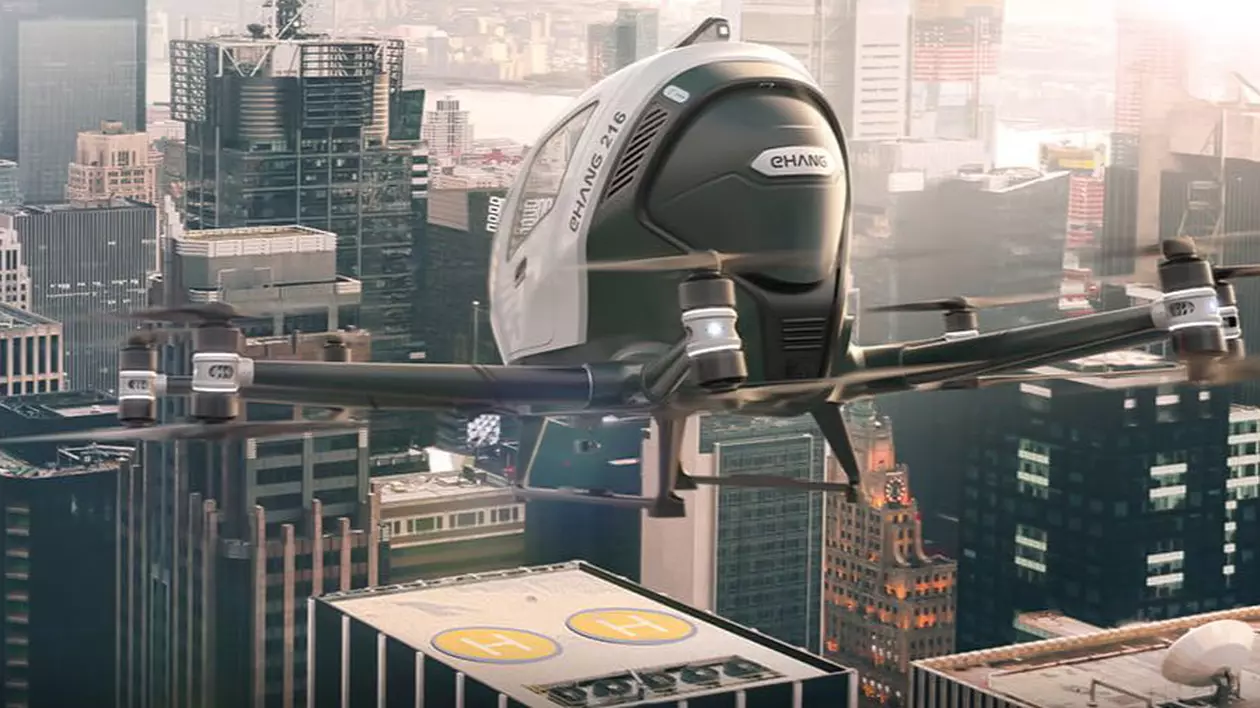 Un producător de drone a început să vândă taxiuri zburătoare pe Alibaba. Cât costă aparatul