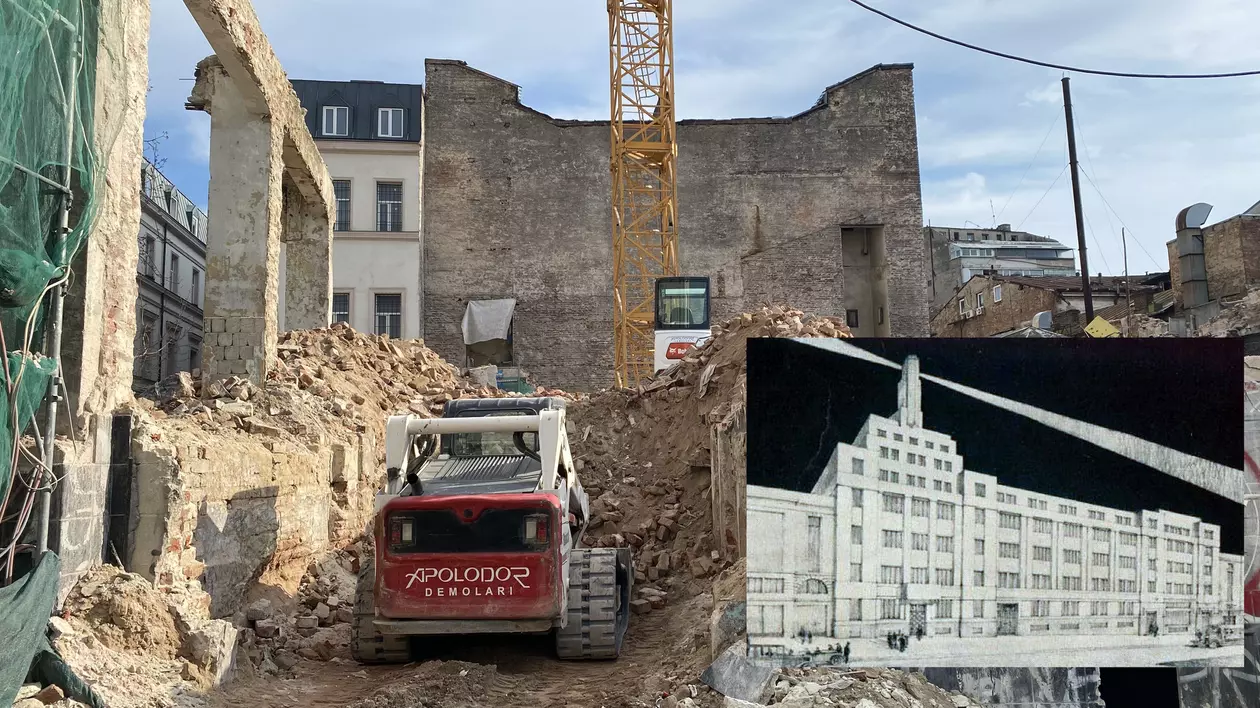 O clădire de poveste pentru presa românească, „Palatul Adevărul”, a fost pusă de tot la pământ, după 123 de ani: „Nu am timp să vorbesc despre asta”