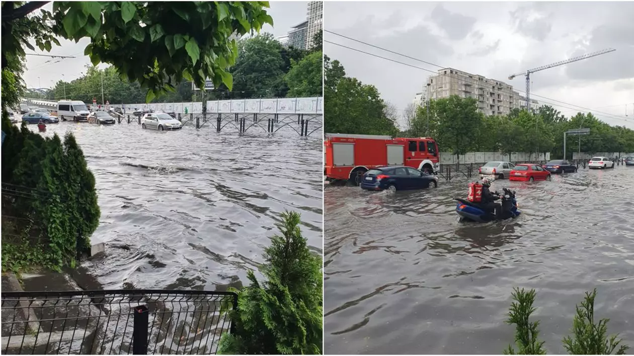Sudul Bucureștiului, sub apă după ploaia torențială de vineri seară