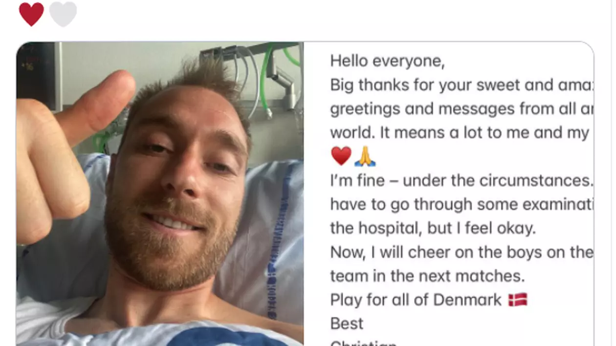 Medicii îi vor implanta danezului Christian Eriksen un defibrilator cardiac