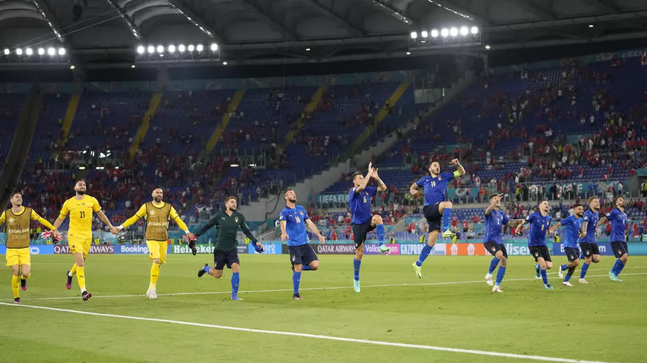 Italia, prima echipă calificată în „optimile” de la Euro 2020