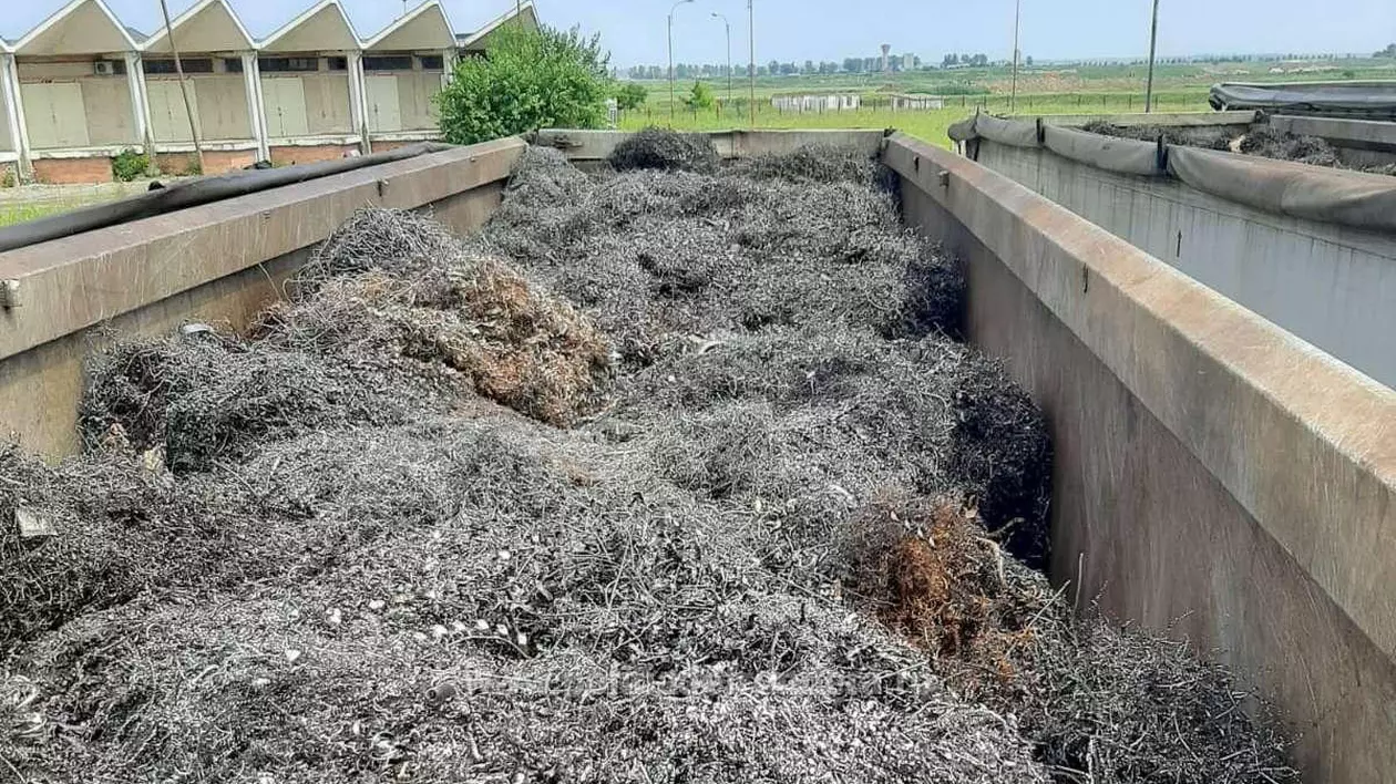 Trei TIR-uri cu peste 64 de tone de deşeuri din pilitură de fier, blocate la intrarea în România