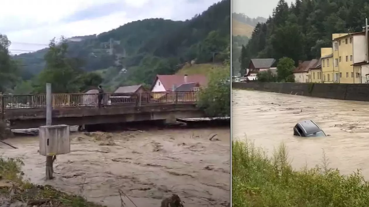 Un om luat de ape și localități din 12 județe, afectate de inundații. Sunt așteptate noi viituri