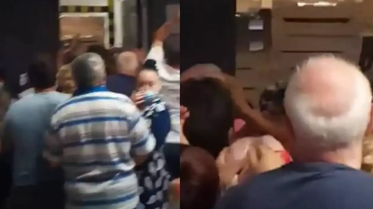 VIDEO | Bătaie pe pui congelați la ofertă, la un supermarket din Brăila