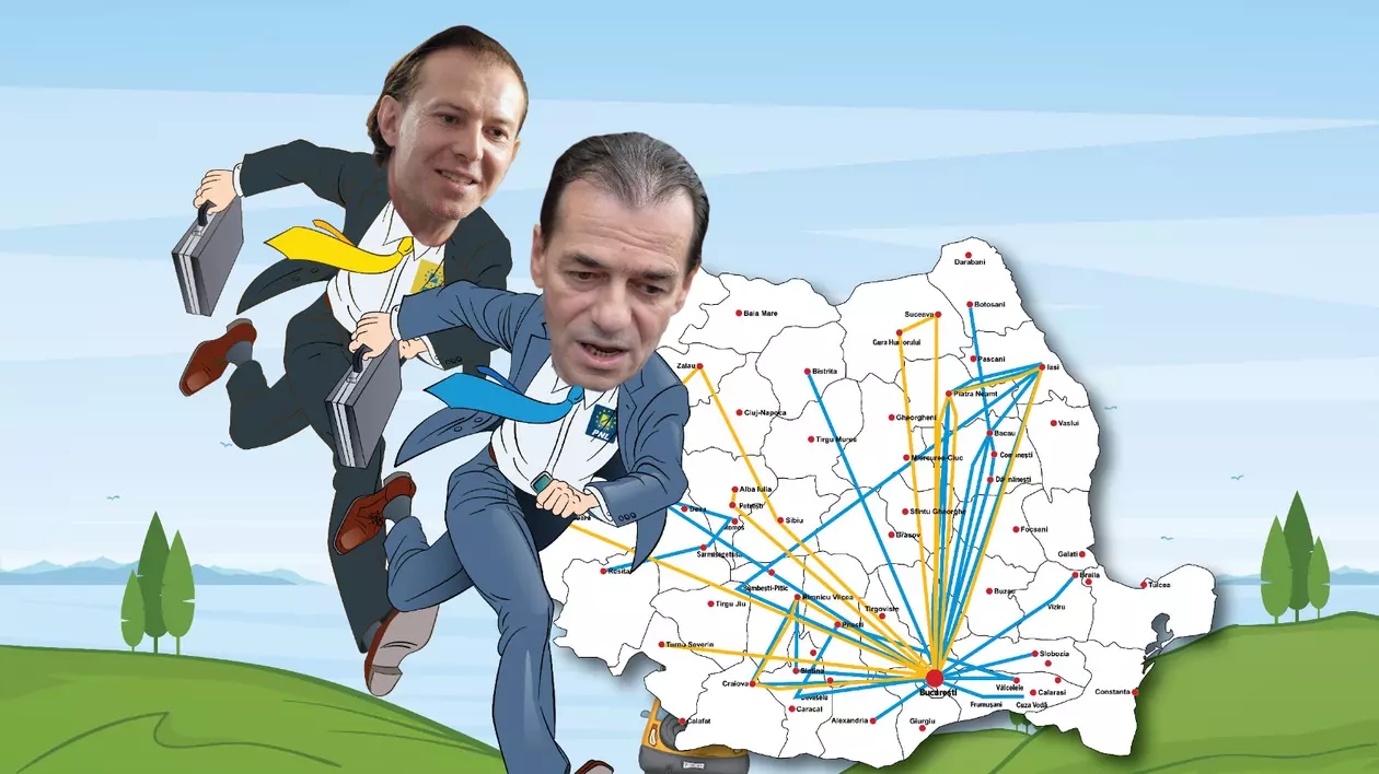 Bătălia kilometrilor și a voturilor în PNL: Orban îl bate pe Cîțu la drumuri, dar are mai puține filiale care îl sprijină. Cum își împart cei doi harta țării