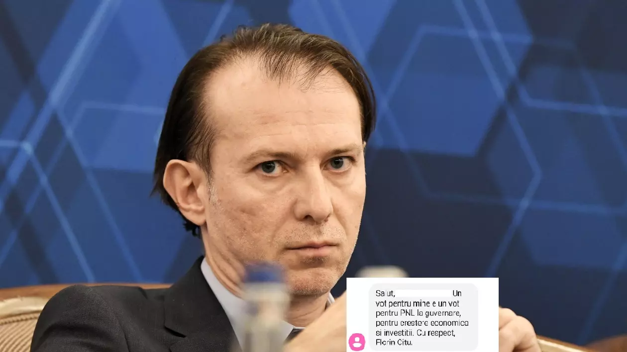 FOTO. Sms-ul transmis de Florin Cîțu către liberali cu câteva ore înainte de congresul PNL