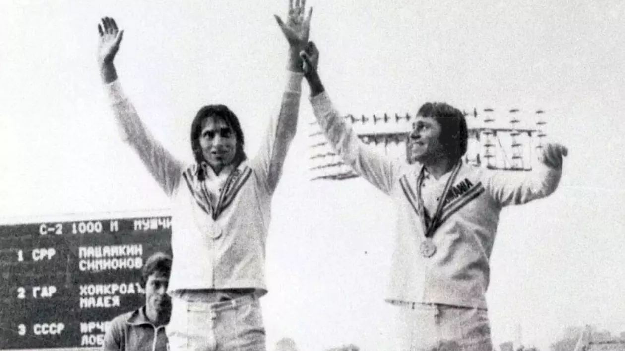 Ivan Patzaichin si Toma Simionov la Olimpiada de la Moscova, in 1980. Foto: Gazeta Sporturilor
