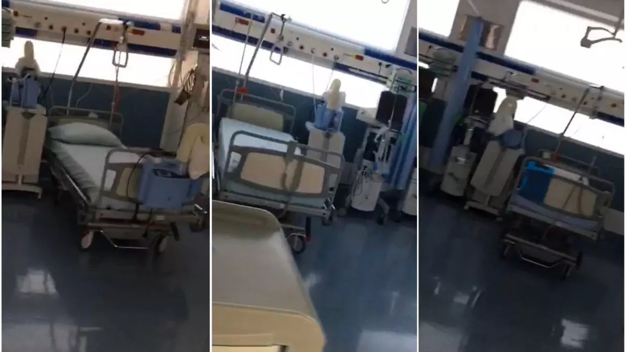 FILMĂRI DE LA MEDICI.  23 de paturi de la terapia intensivă a Spitalului Foișor stau goale