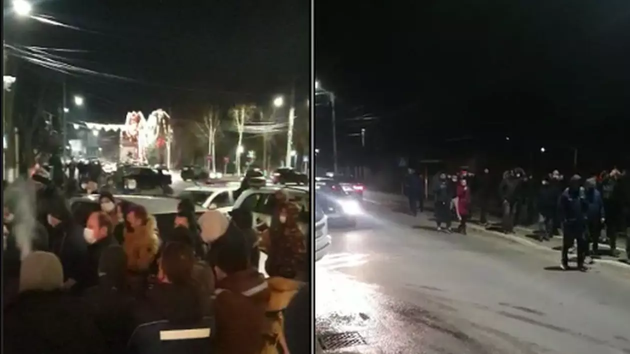 Protest în Bolintin Vale, după ce un localnic a murit lovit cu o piatră. Trupe speciale ale Poliției, mobilizate