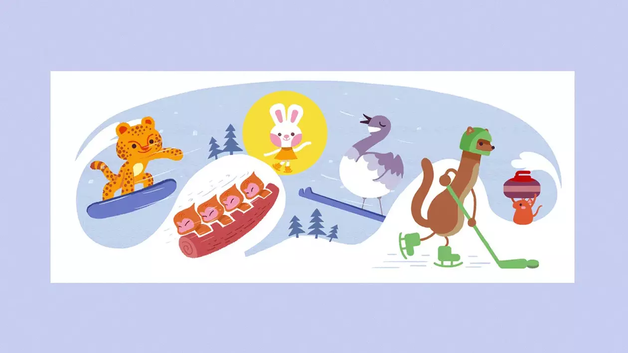 Deschiderea Jocurilor Olimpice de iarnă, celebrată de Google printr-un doodle animat