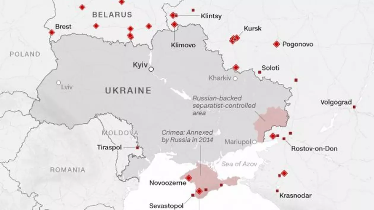 CNN: Ucraina, înconjurată de trupele ruse din trei părți. Harta punctelor strategice din care ar putea fi declanșată o invazie