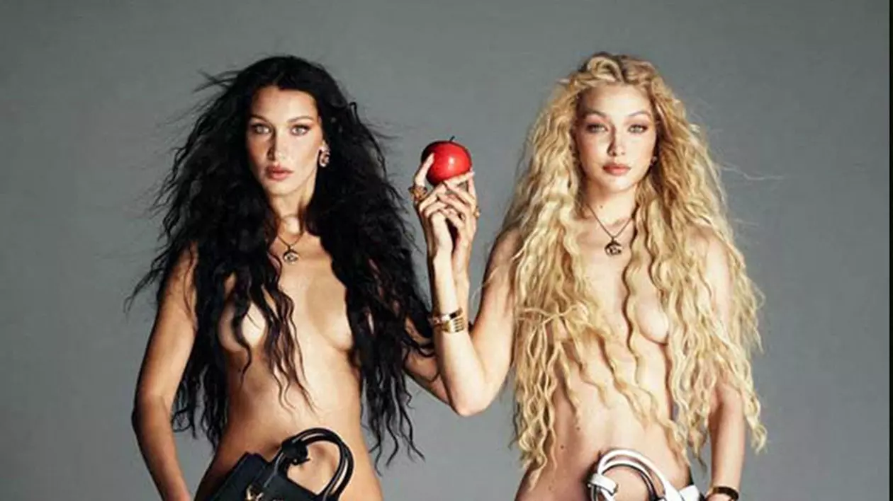 Gigi și Bella Hadid au pozat goale pentru casa de modă Versace. Donatella le-a lăudat: „Zeițele”