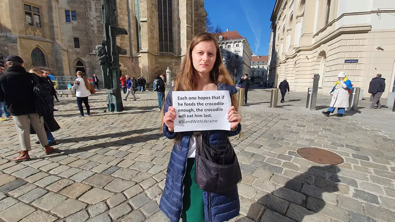 Corespondență din Austria. Protest disperat al ucrainenilor față de neimplicarea Vestului: „Toți speră că dacă hrănesc bine crocodilul, crocodilul îi va mânca ultimii”